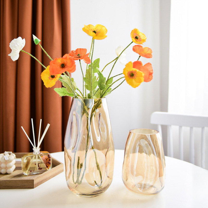 Top Quality China Fabric Market - Corrugated Glass Vase Desktop